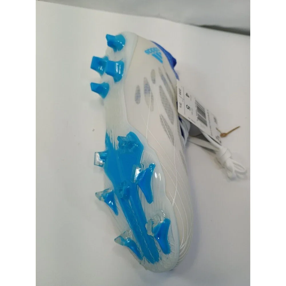 adidas X Speedflow.2 White Blue Soccer Cleats Plastic Lace Up Low Top